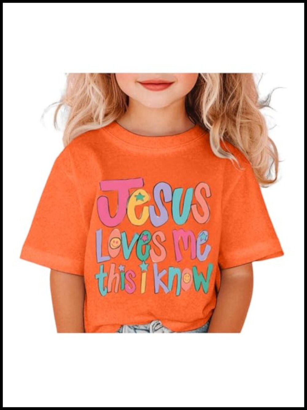 Kids Christian Graphic Tee Jesus Bible Verse Short Sleeve Crew Neck Cotton